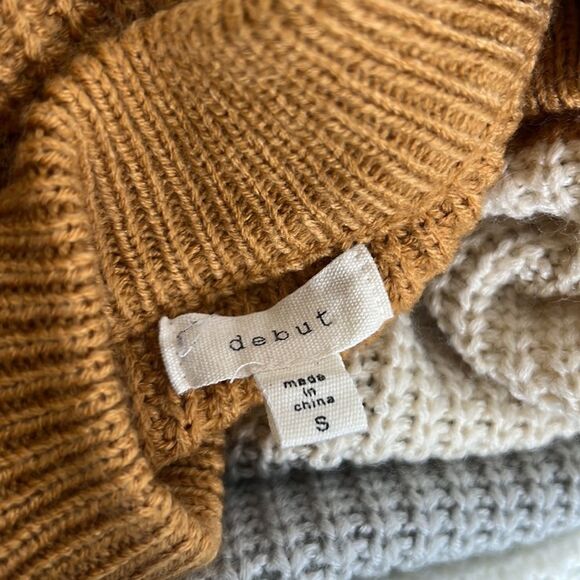 Dreamer’s by Debut Color block Knit Sweater Top Size Small Oversized Loose - Picture 6 of 6